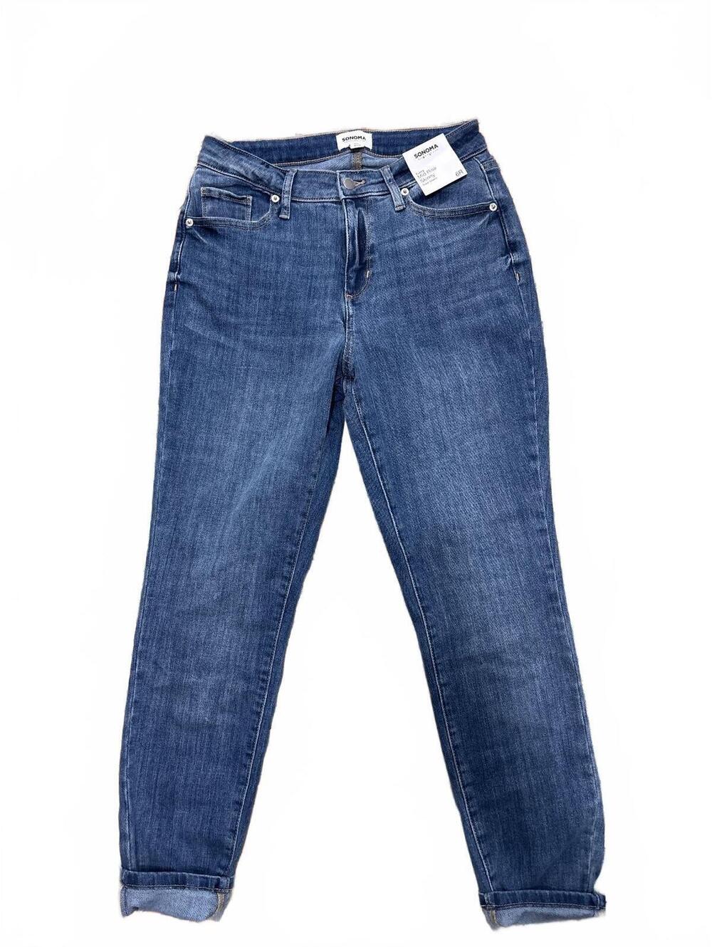 Sonoma Curvy Mid Rise Skinny Jeans Super Stretch Size 6R